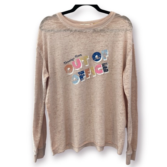 C&C CALIFORNIA Out Of Office Burnout Top Long Sleeve Medium - Picture 1 of 5